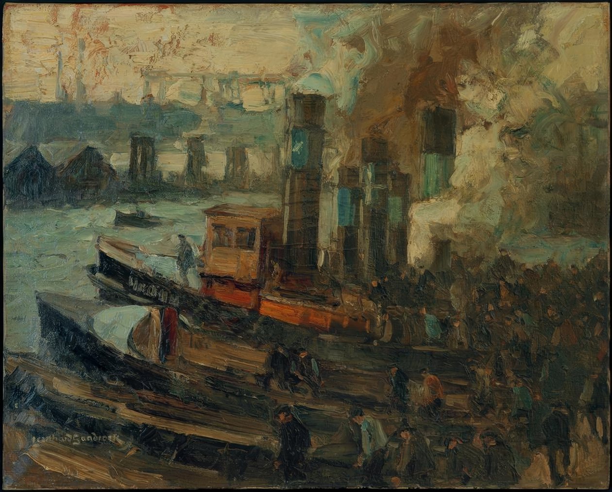 Schauerfolkets avgång (Hamburg) av Leonhard Sandrock