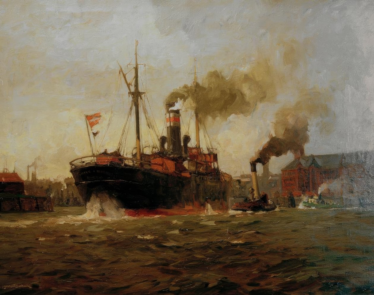 L. Sandrock, utgående ångare av Leonhard Sandrock