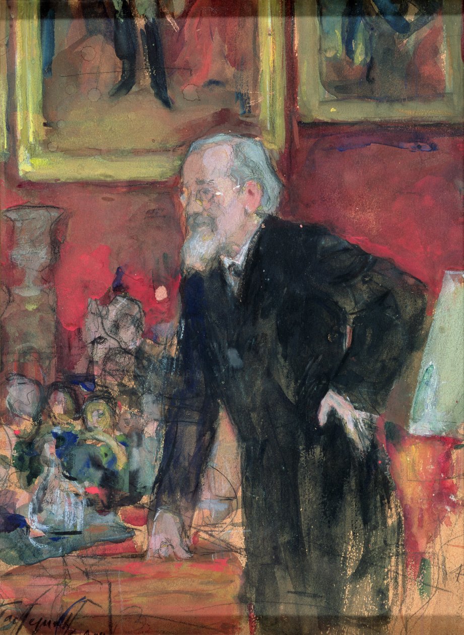Porträtt av V.O. Klyuchevsky (1841-1911) 1908 av Leonid Osipovic Pasternak