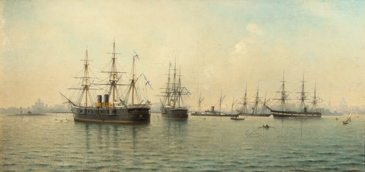 Kryssarna Minin och Kronstadt av Leonid Demyanovich Blinov