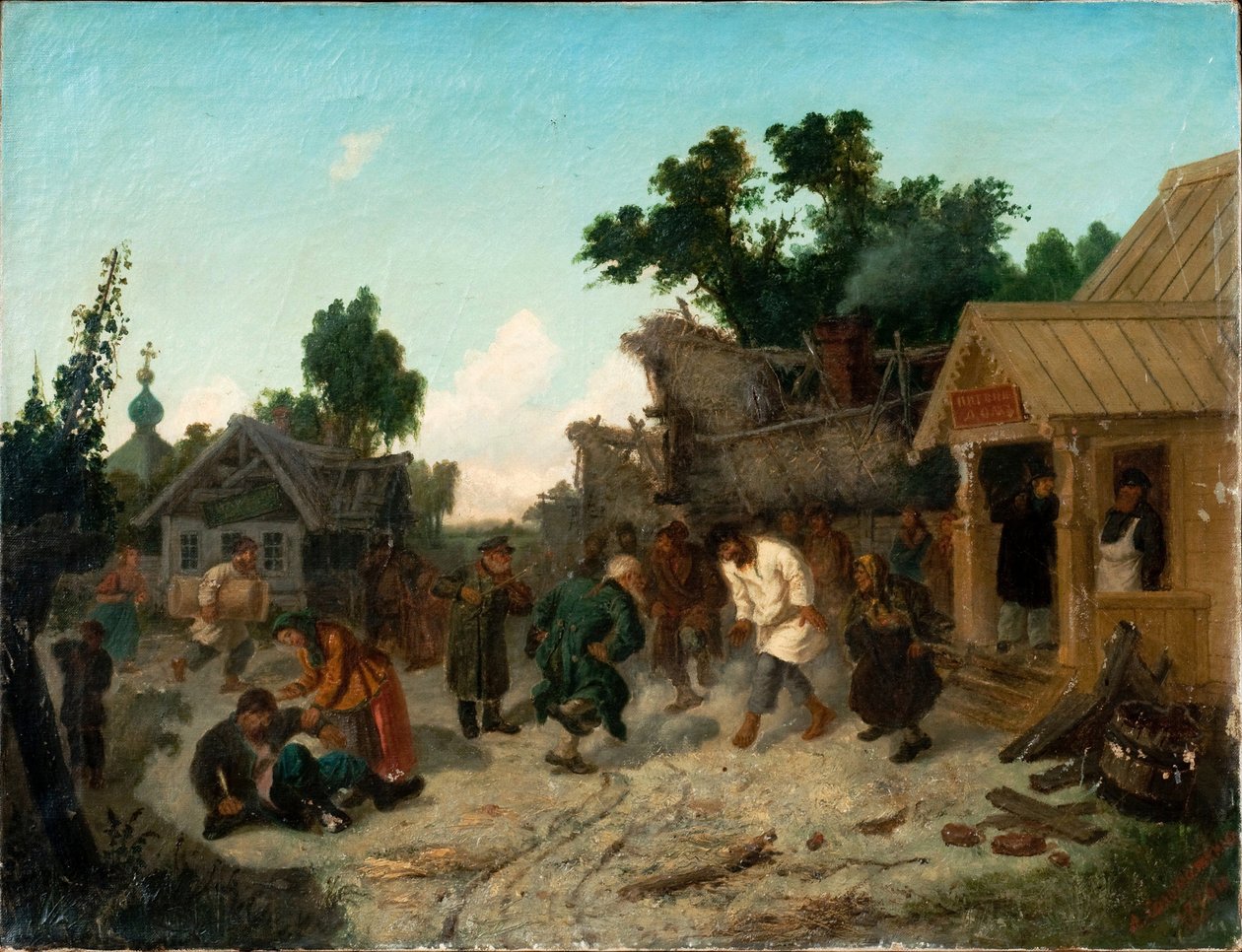 På krogen, 1886 av Leonid Ivanovich Solomatkin