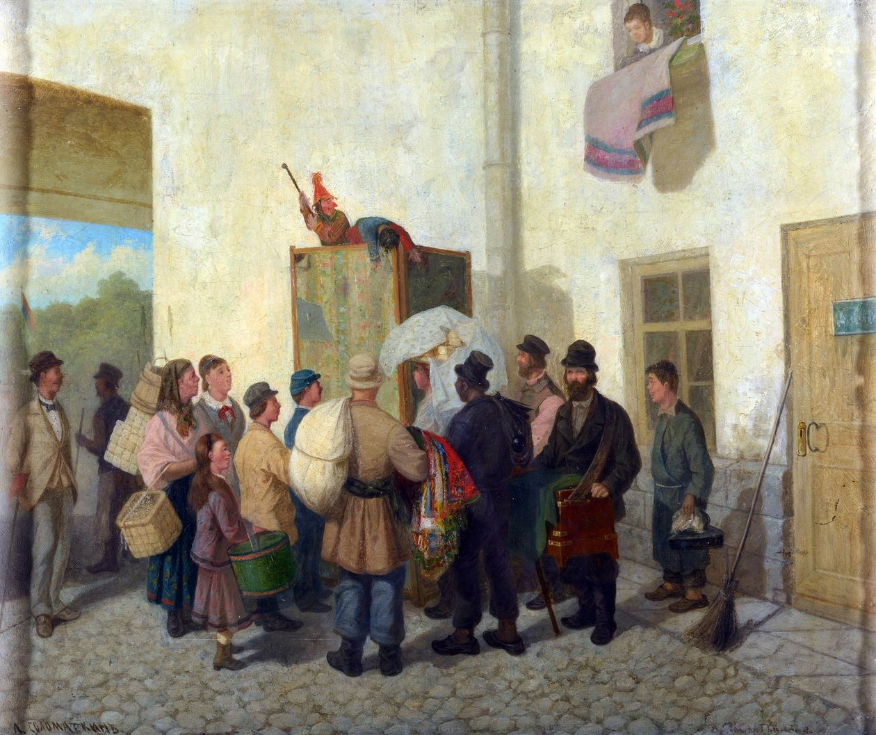 Petrusjka par Solomatkin, Leonid Ivanovich (1837-1883). Olja på duk av Leonid Ivanovich Solomatkin