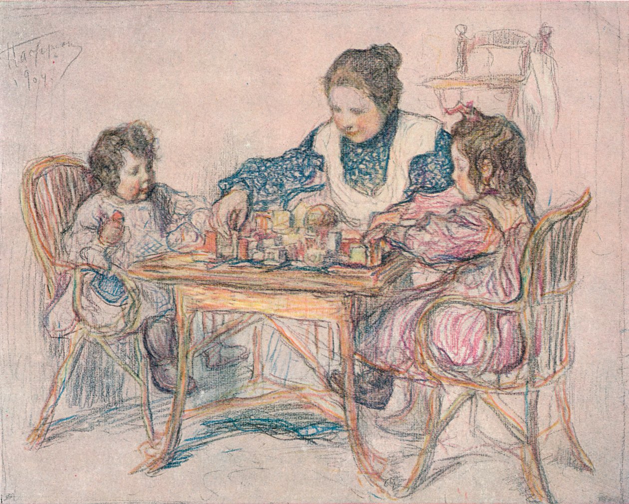 Teckning av Leonid Pasternak, 1904, 1906 av Leonid Osipovic Pasternak