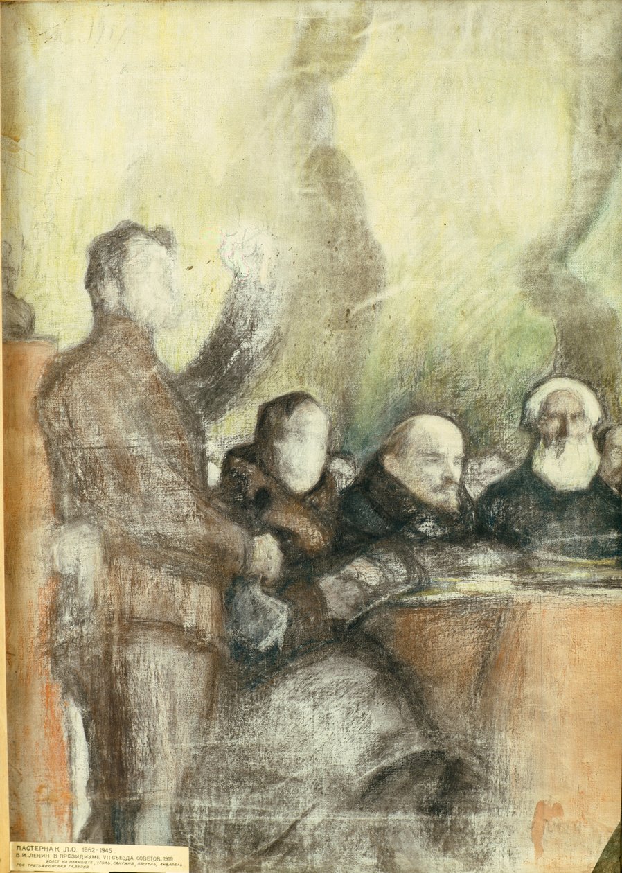 Lenin vid den sjunde allryska sovjetkongressen i december 1919, 1919 av Leonid Osipovic Pasternak