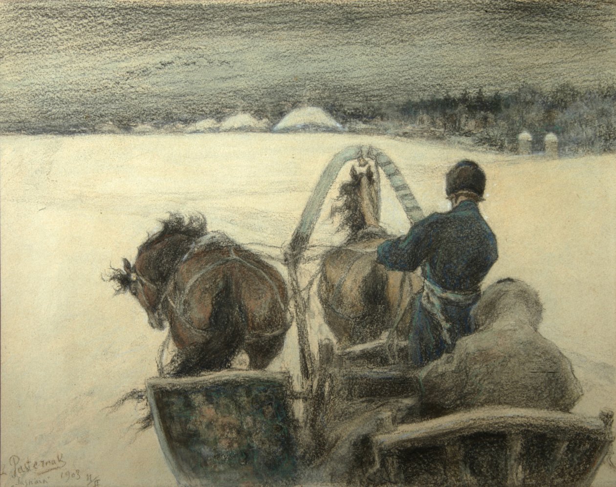 På vägen till Yasnaya Polyana, 1903 av Leonid Osipovic Pasternak