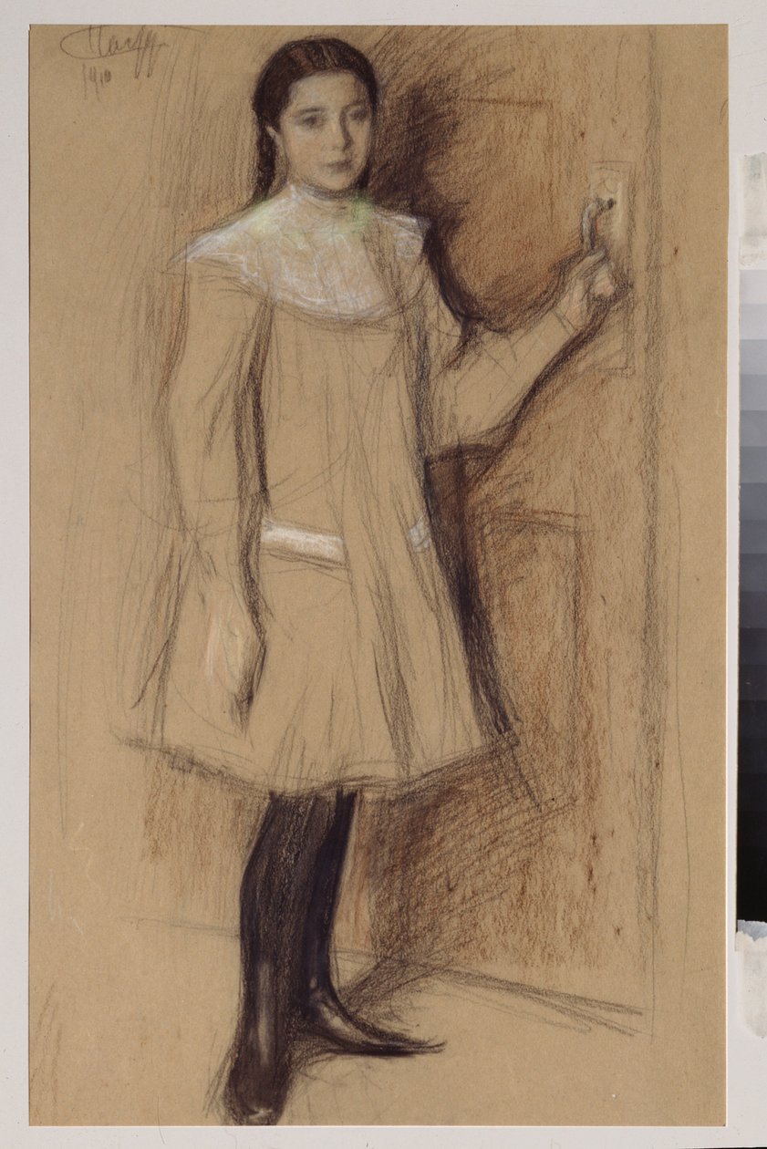 Porträtt av en ung flicka av Leonid Osipovic Pasternak