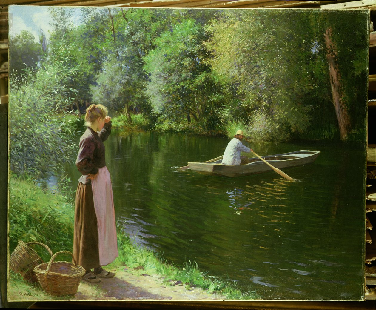 Båtfärd en sommardag av Leopold Franz Kowalsky