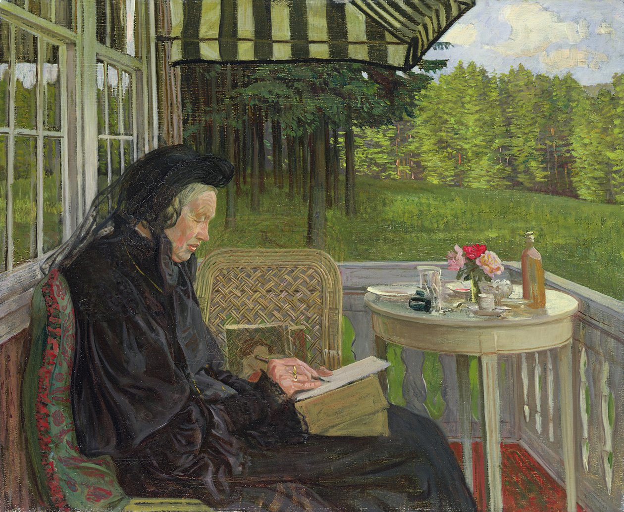 Marie Zacharias, solig kväll, 1904 av Leopold Karl Walter von Kalckreuth