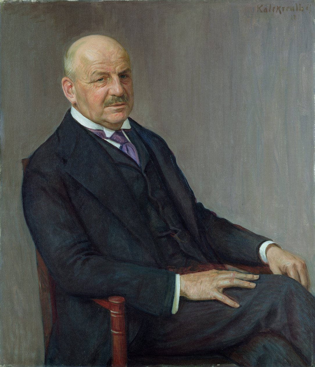 Porträtt av Alfred Lichtwark (1852-1914) 1912 av Leopold Karl Walter von Kalckreuth