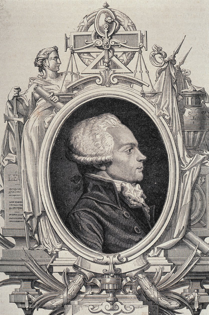 Porträtt av Maximilien de Robespierre (1758-94) av Leopold Mar