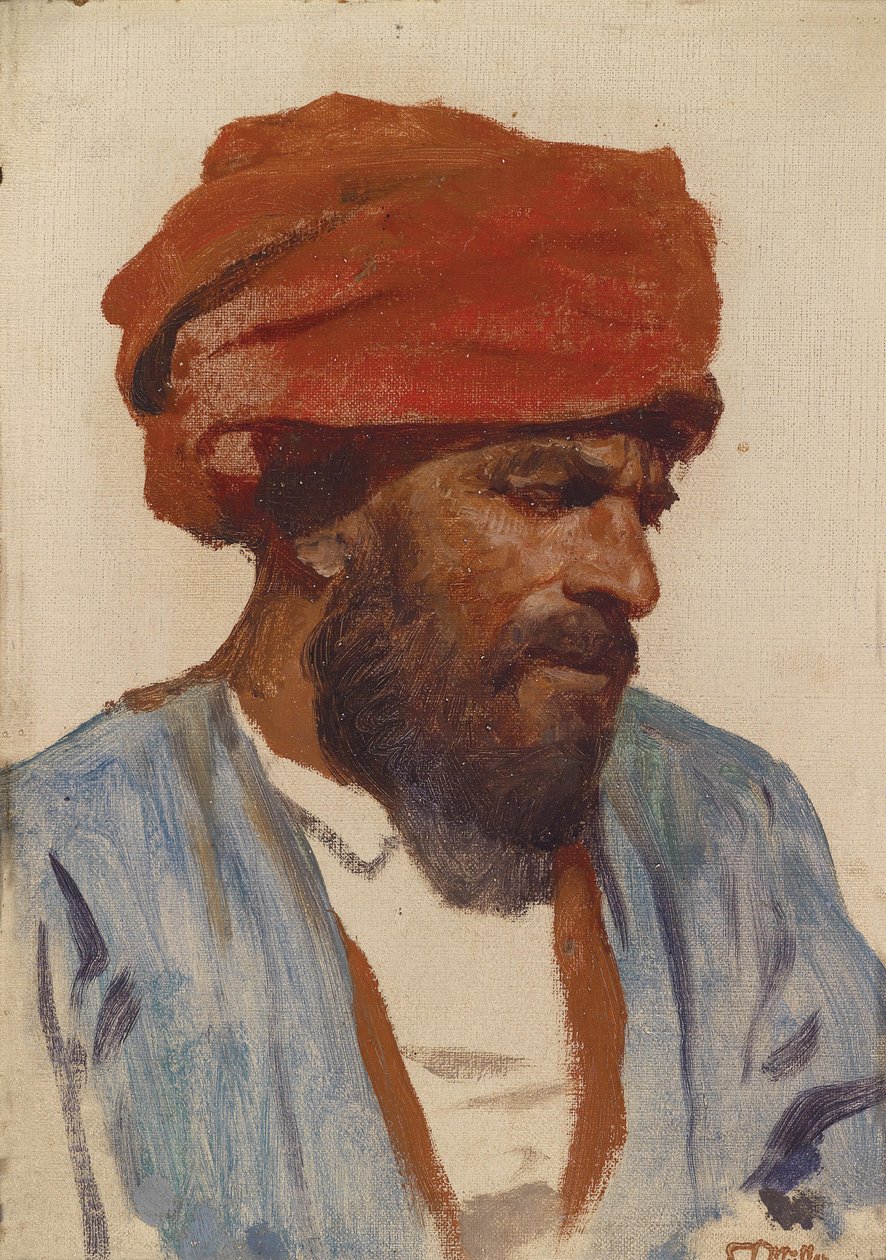 Porträtt av en orientalisk av Leopold Muller
