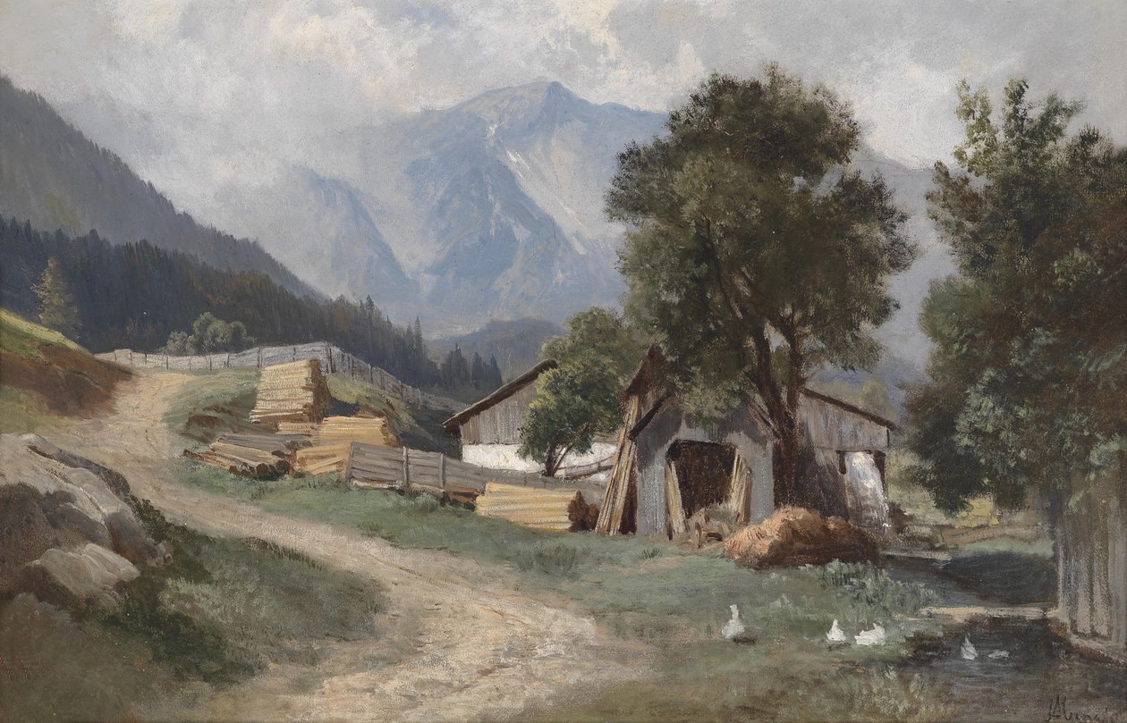 Motiv aus Gastein av Leopold Munsch