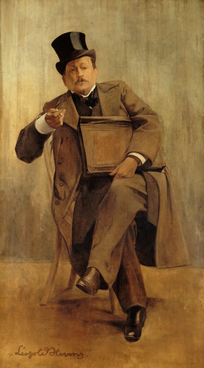 Porträtt av Georges Courteline av Leopold Stevens