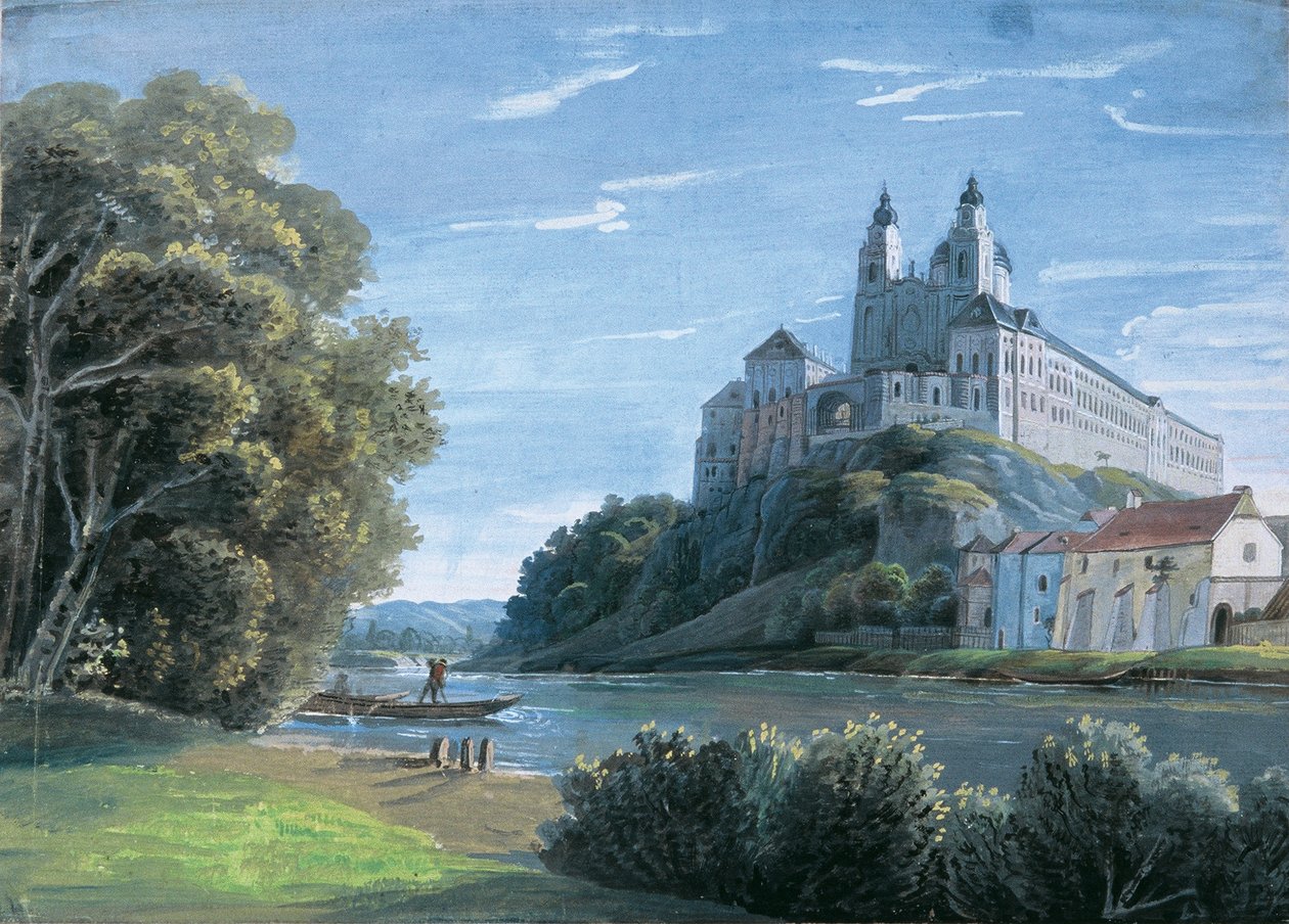 Utsikt över Melk Abbey av Leopold Blonder