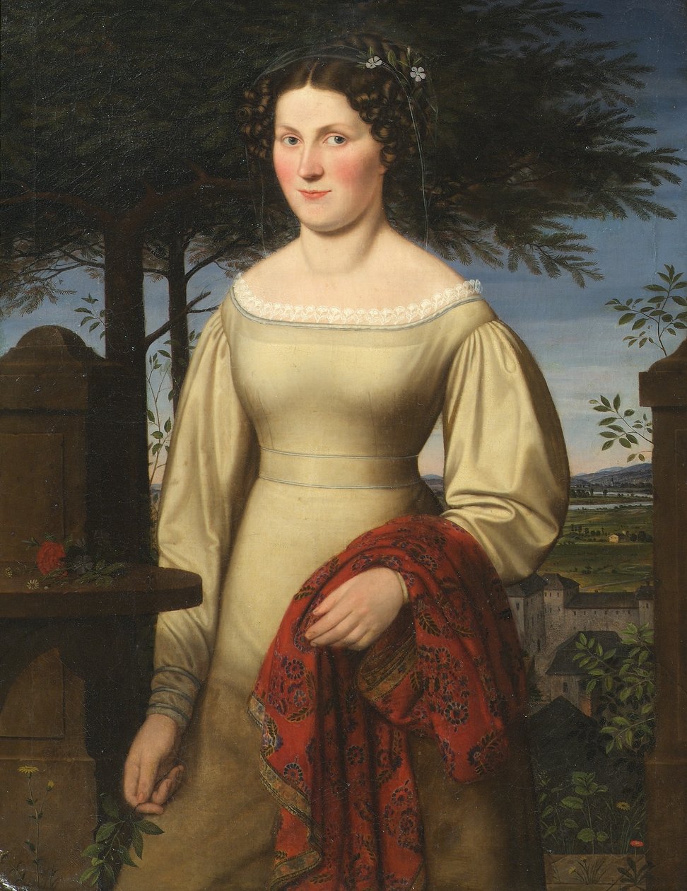 porträtt av en dam av Leopold Blonder