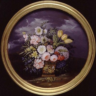 Blommor i ett öppet landskap av Leopold Brunner