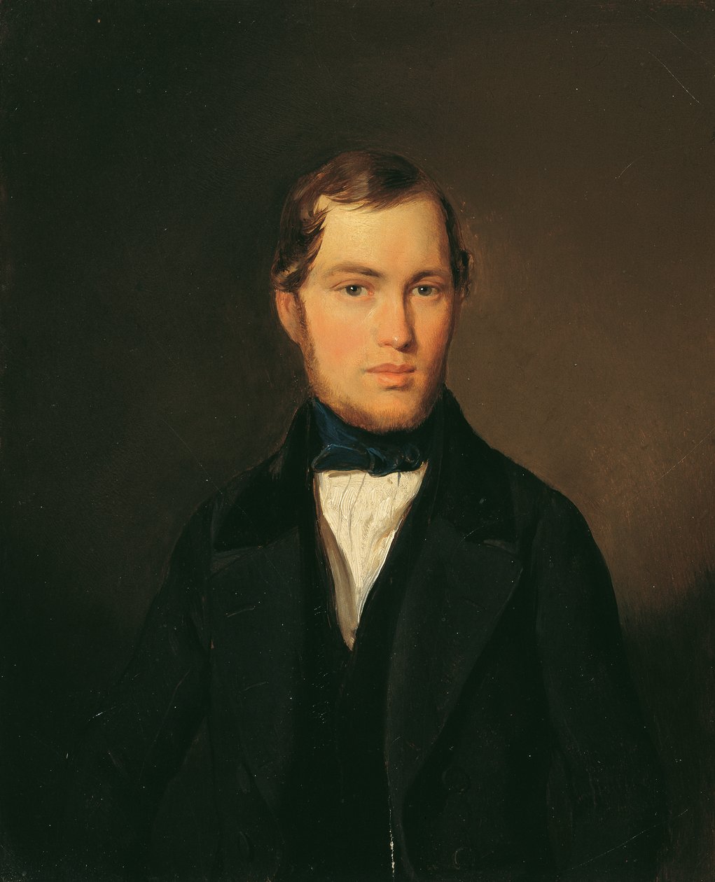 Ung man med en blå slips av Leopold Fertbauer