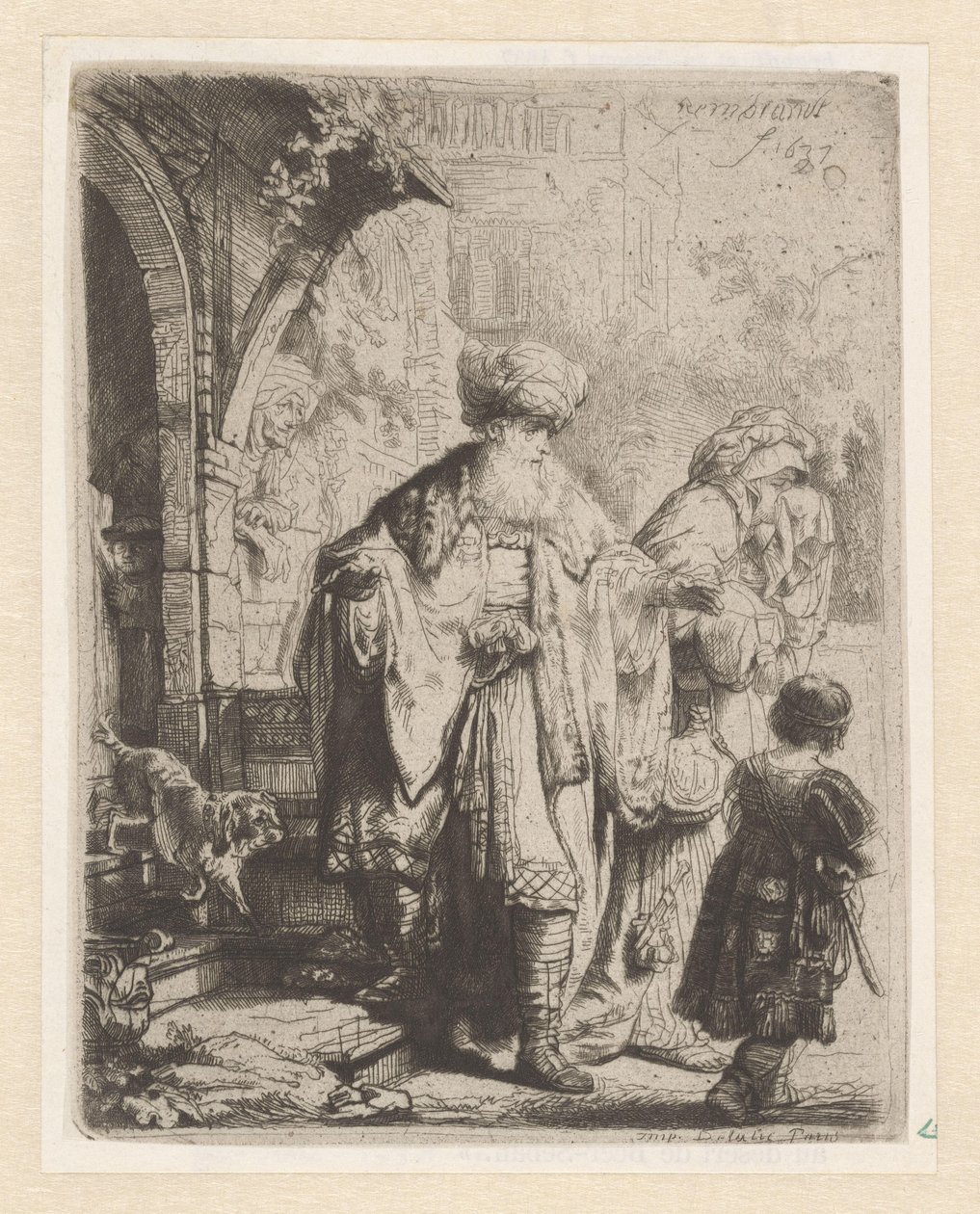 Abraham drev ut Hagar och Ismael av Leopold Flameng