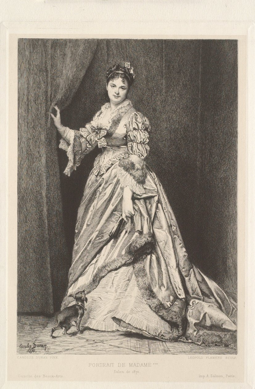 Porträtt av madame *** av Leopold Flameng