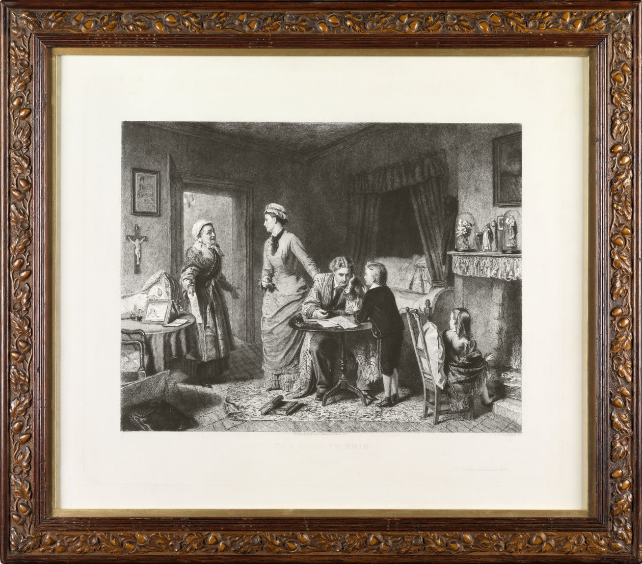 The Road to Ruin: Arrest (etsning) av Leopold Flameng