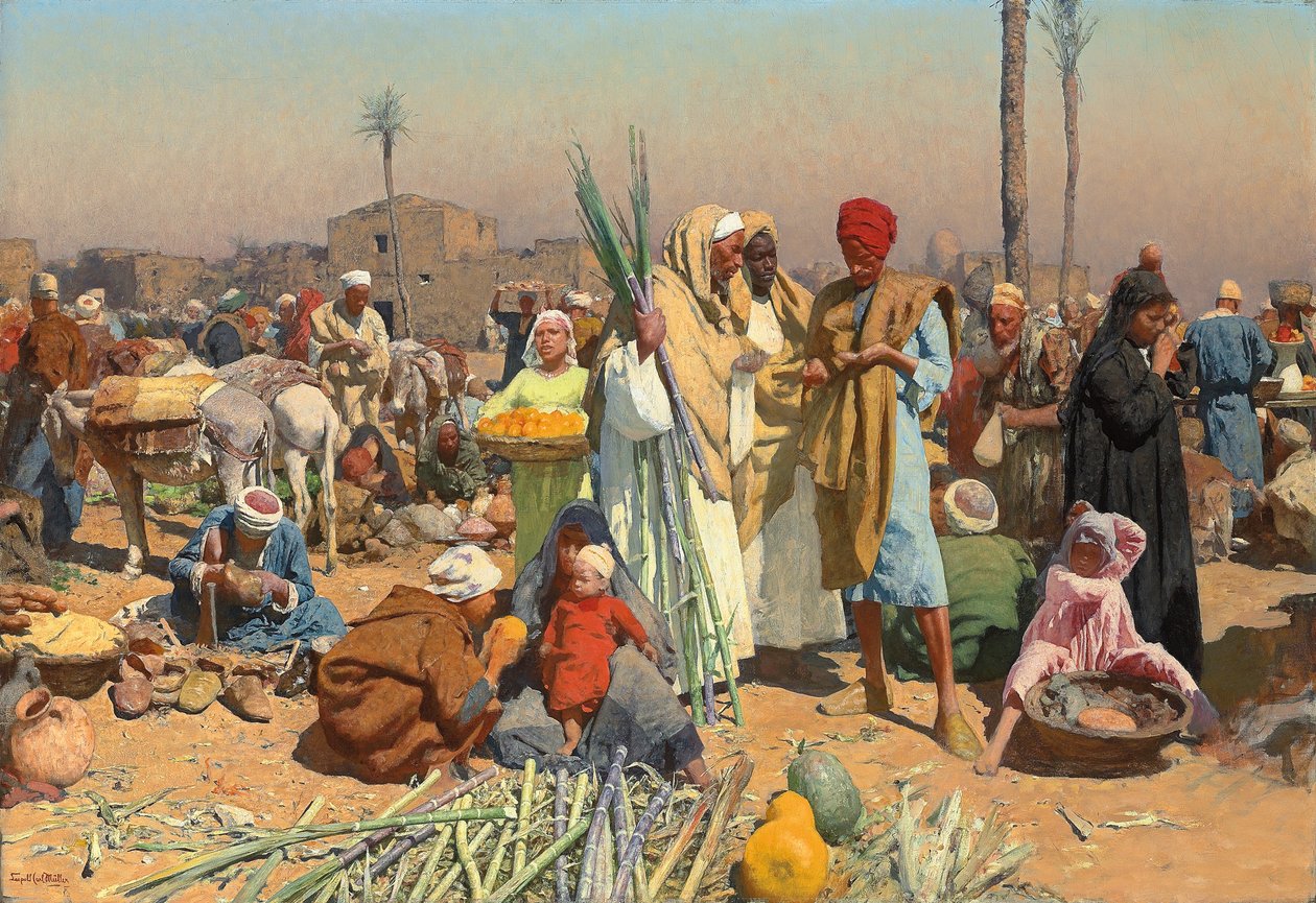 Marknad i Nedre Egypten, av Leopold Karl Muller