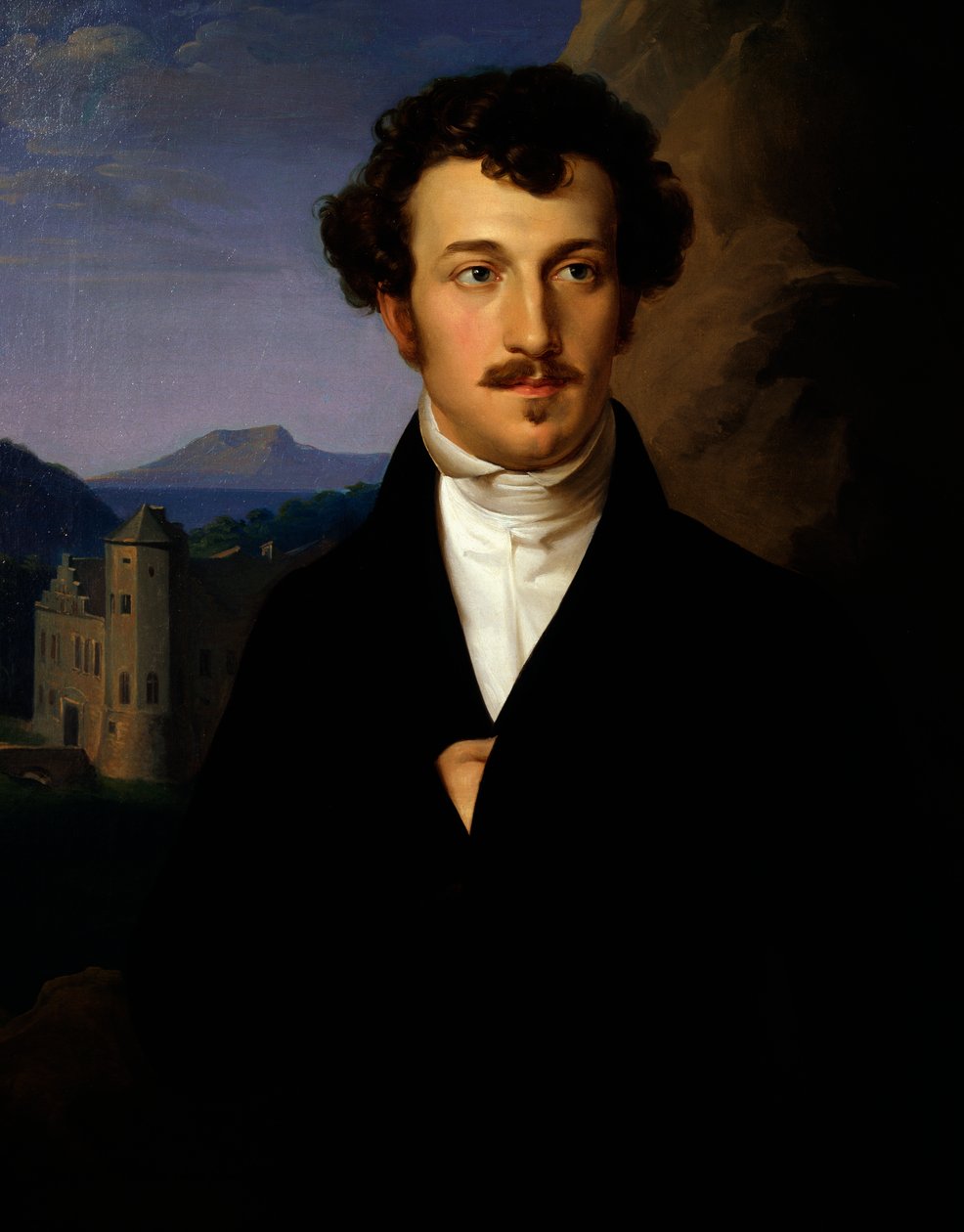 Porträtt av Franz Von Schober (Torup av Leopold Kupelwieser
