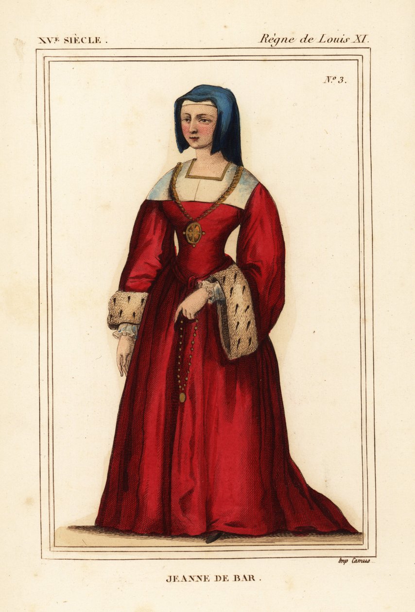 Jeanne de Bar, enda dotter till Robert de Bar, hustru till Louis de Luxembourg av Leopold Massard