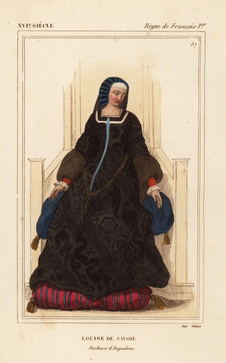 Louise av Savojen, Louise de Savoie, hertiginna av Angouleme, mor till kung Frans I av Leopold Massard