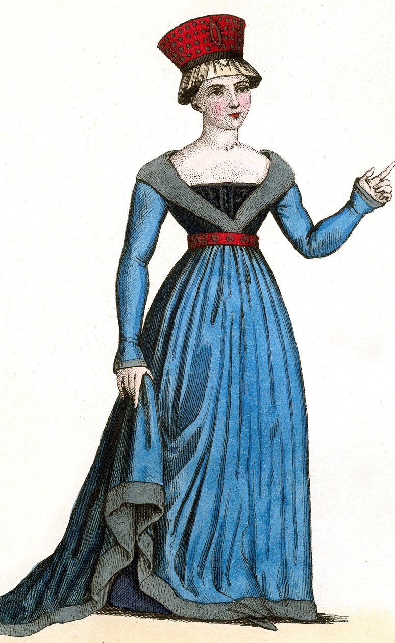 Marie de Fayel hustru till Renaud-de-Nanteuil och mor till Marguerite-de-Nanteuil, under Karl VII:s regeringstid av Leopold Massard