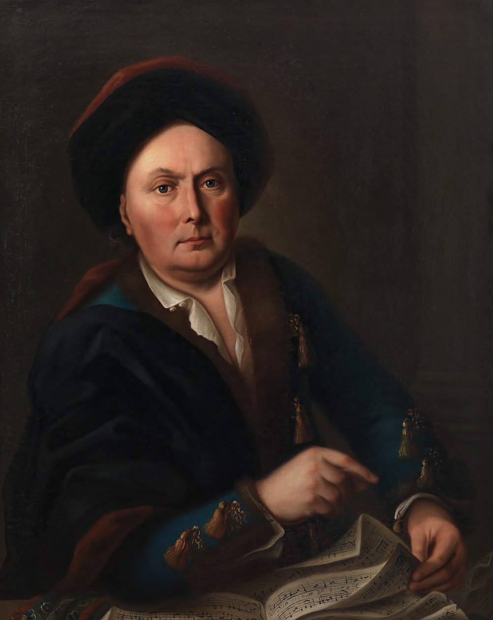 Porträtt av sångaren Ludwig Lodewijk van Beethoven 1712-1773..., 1773. av Leopold Radoux