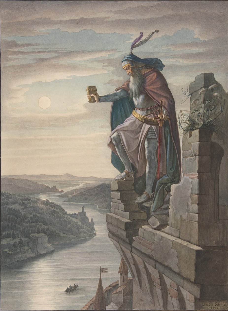 Illustration för Goethe, 1842. av Leopold Schulz