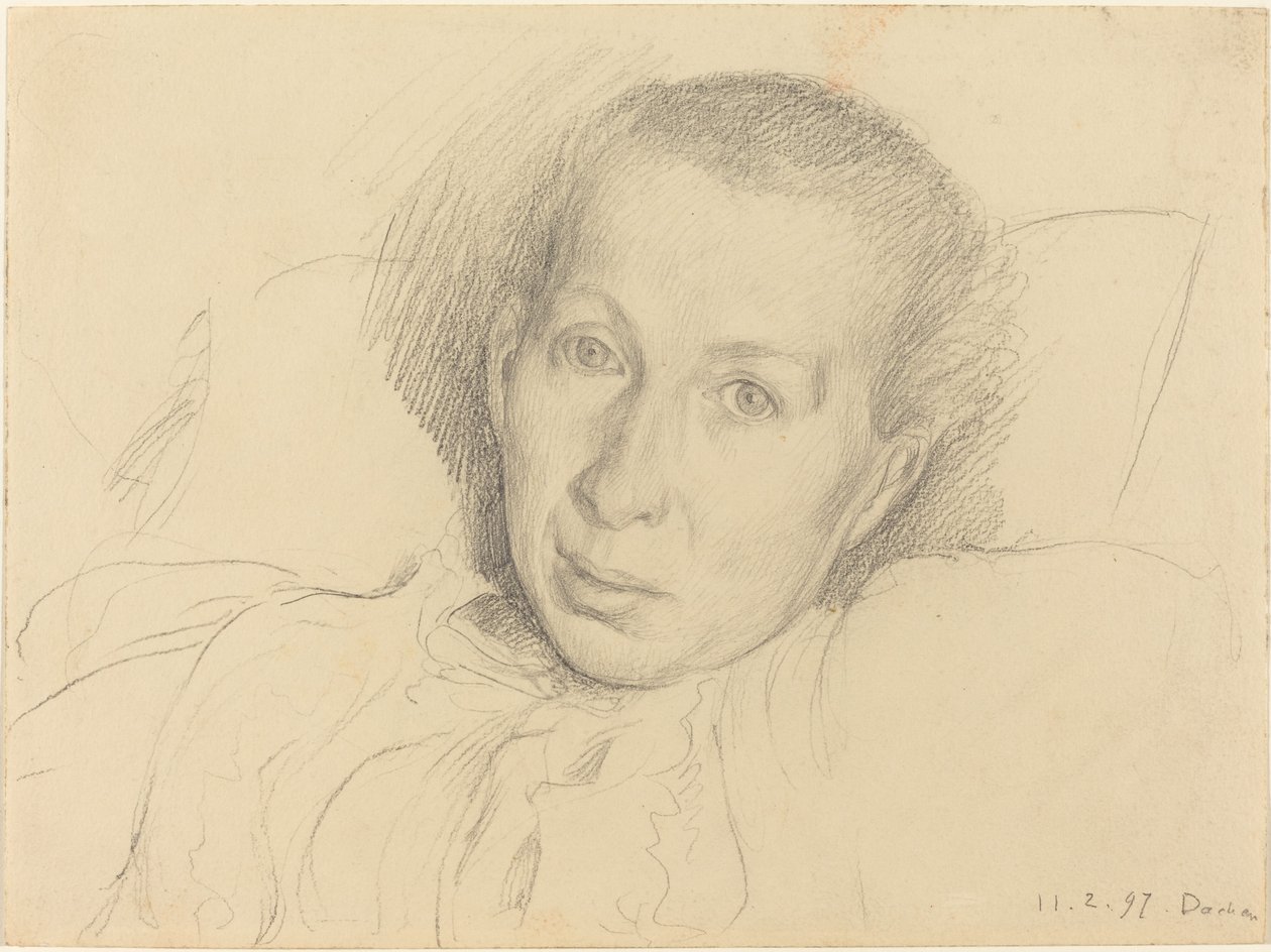 Konstnärens syster, Marie von Kalckreuth av Leopold von Kalckreuth
