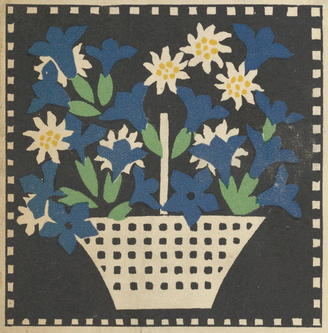 Korg med blommor, 1907. av Leopoldine Kolbe