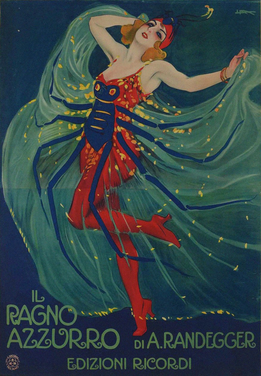 Den blå spindeln Den blå spindeln av Alberto Iginio Randegger, 1916. av Leopoldo Metlicovitz