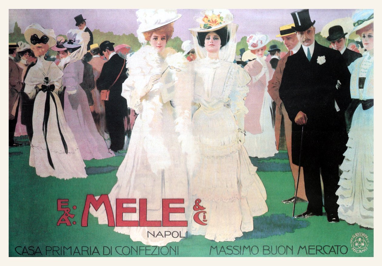 Mele Fashion för de rika på tävlingarna av Leopoldo Metlicovitz