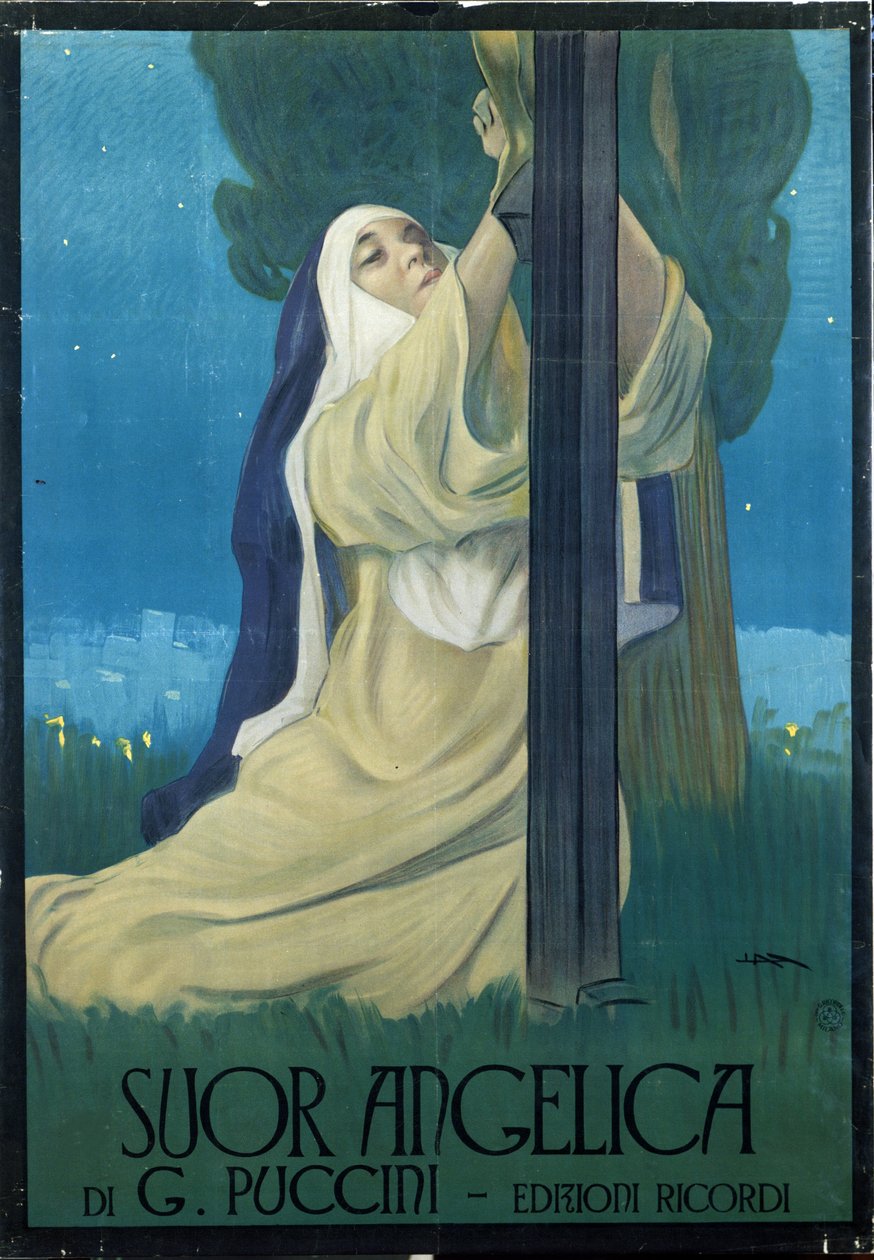 Opera "Suor Angelica" (Syster Angelica) av Giacomo Puccini av Leopoldo Metlicovitz