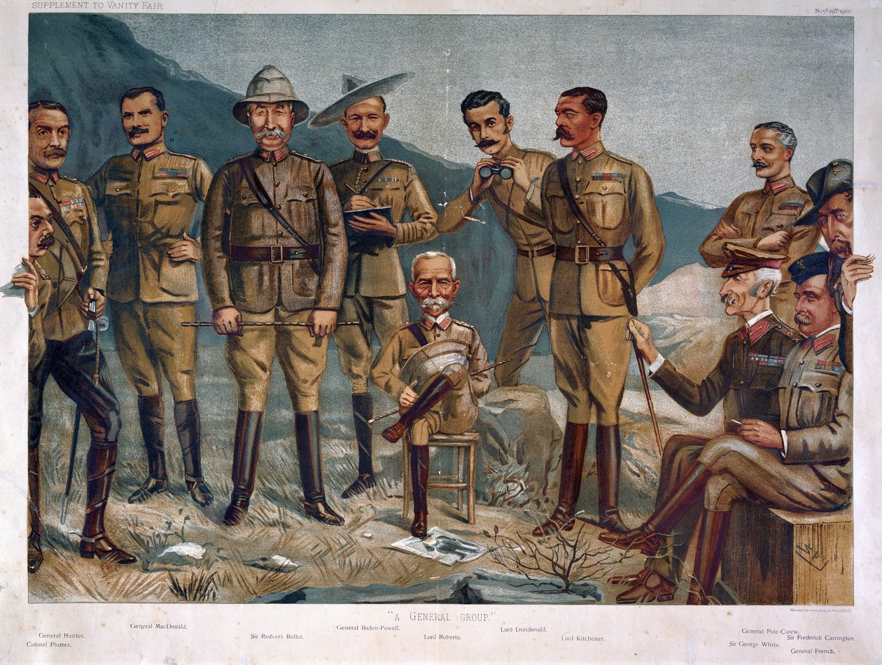 A General Group, publicerad av Vanity Fair 1900 (kromolit) av Leslie Matthew Ward