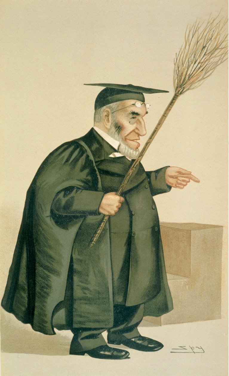 Pastor James Leigh Joynes, illustration från "Men of the Day", publicerad i tidningen "Punch", 1887. av Leslie Matthew Ward