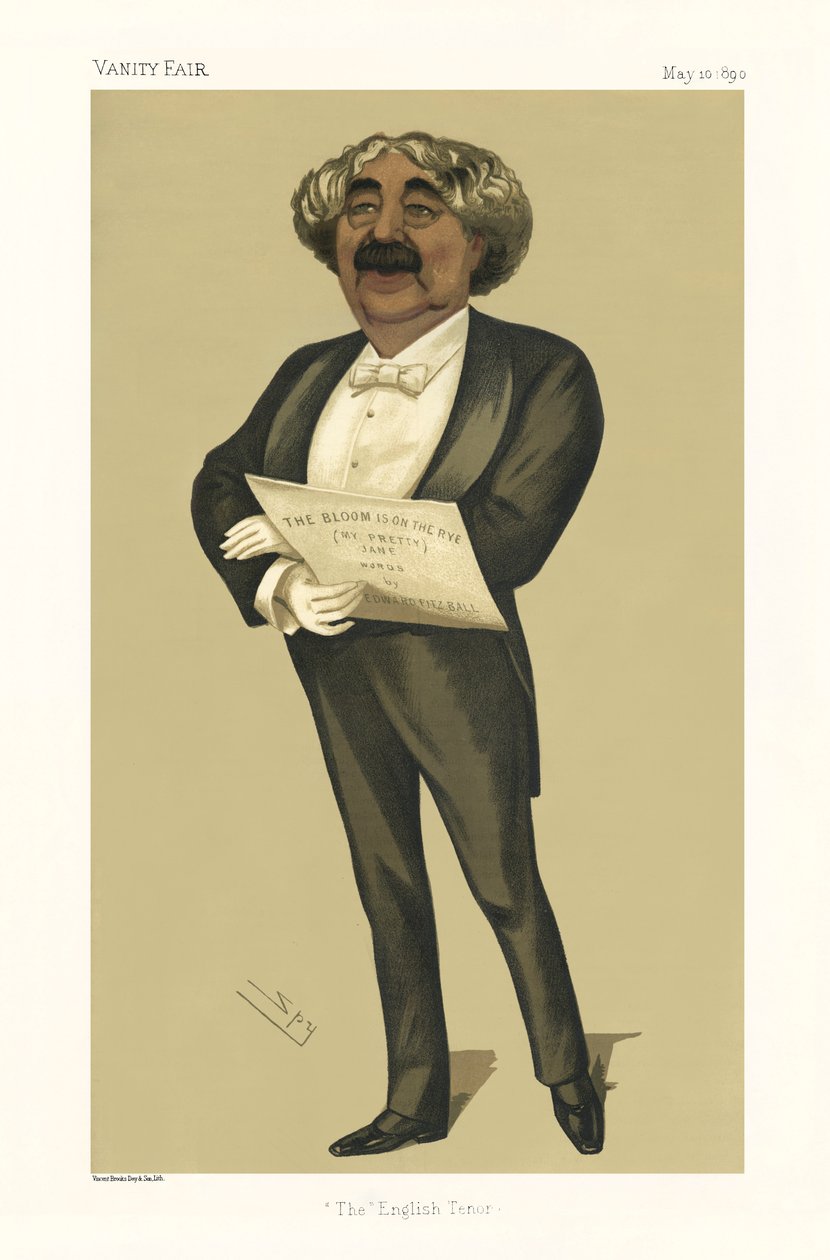 John Sims Reeves - porträtt stående av Leslie Matthew (1851 1922) Ward