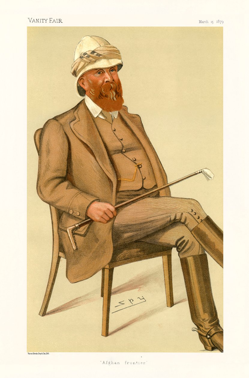 Generalmajor Sir Peter Stark Lumsden - sittande porträtt av Leslie Matthew (1851 1922) Ward