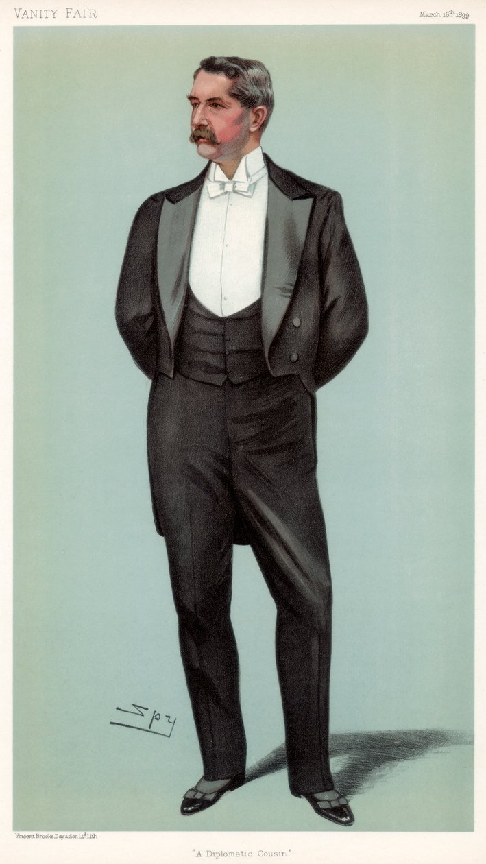 En diplomatisk kusin Henry White, amerikansk diplomat, 1899. av Leslie Matthew Ward