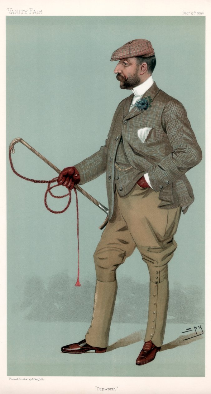 Papworth, Ernest Terah Hooley, brittisk finansman, 1896. av Leslie Matthew Ward