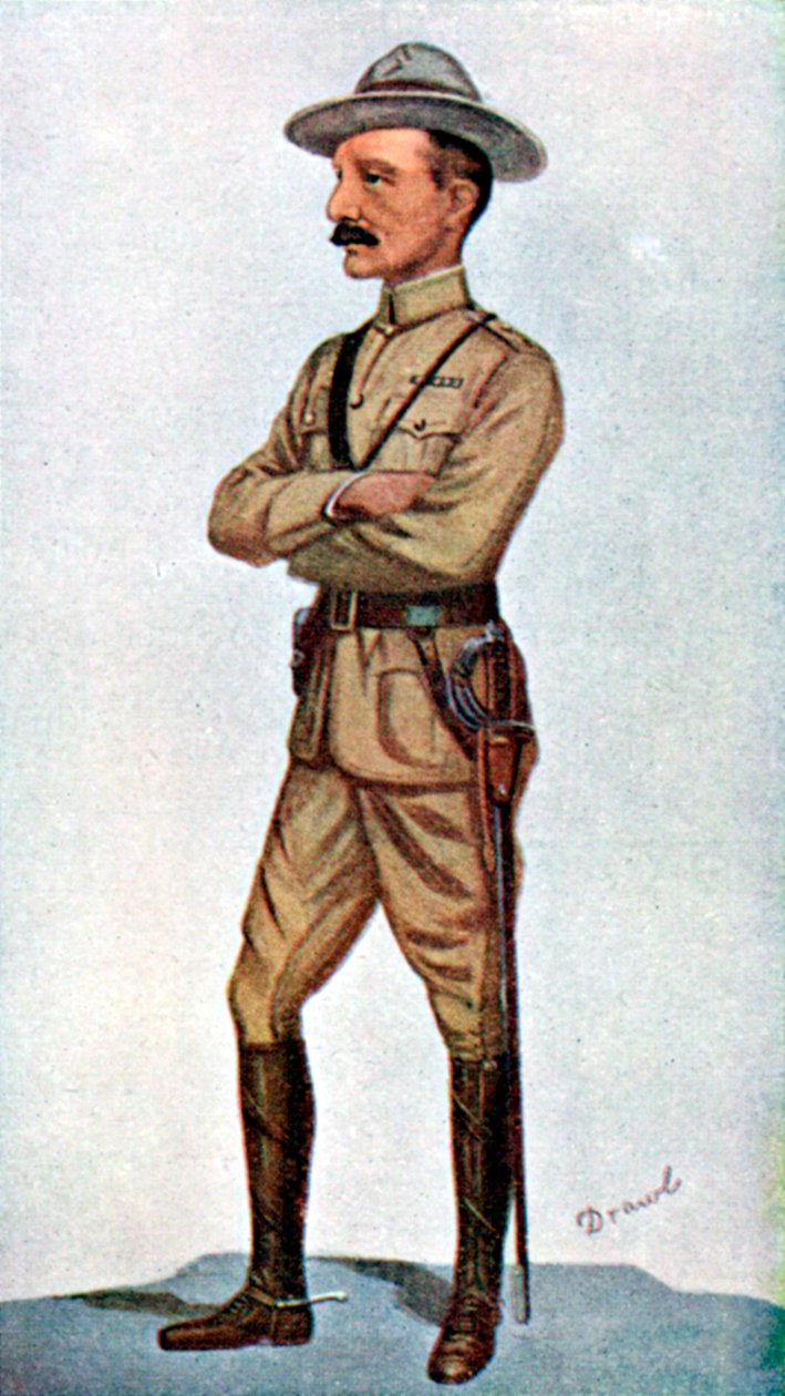 Robert Baden-Powell, engelsk soldat, 1900. av Leslie Matthew Ward