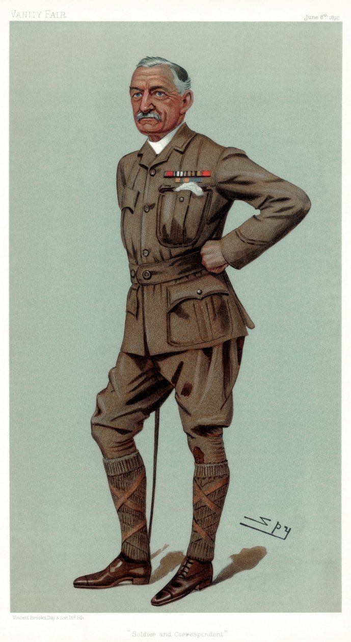 Soldat och korrespondent, överste Francis William Rhodes DSO, 1899. av Leslie Matthew Ward