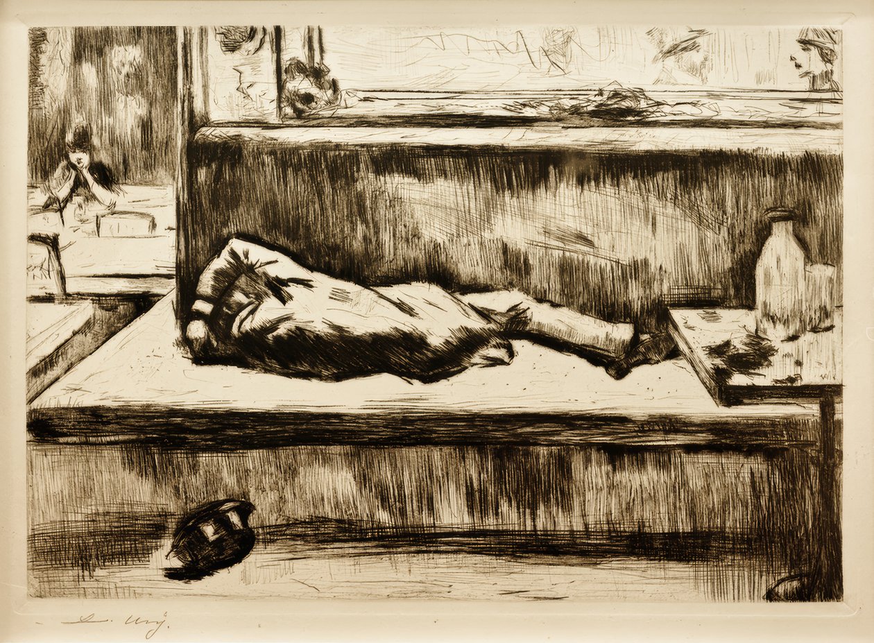 Absintdrickaren, Paris av Lesser Ury