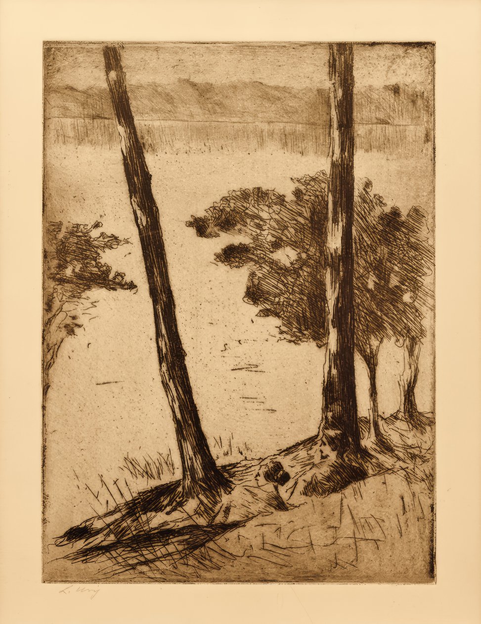Sittande par på Havel av Lesser Ury