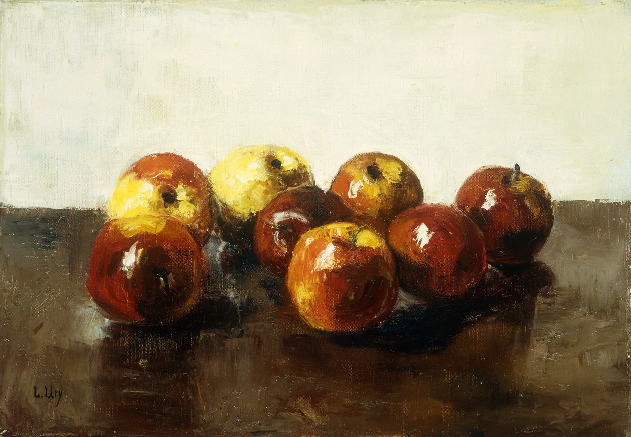 Ett stilleben av äpplen, av Lesser Ury