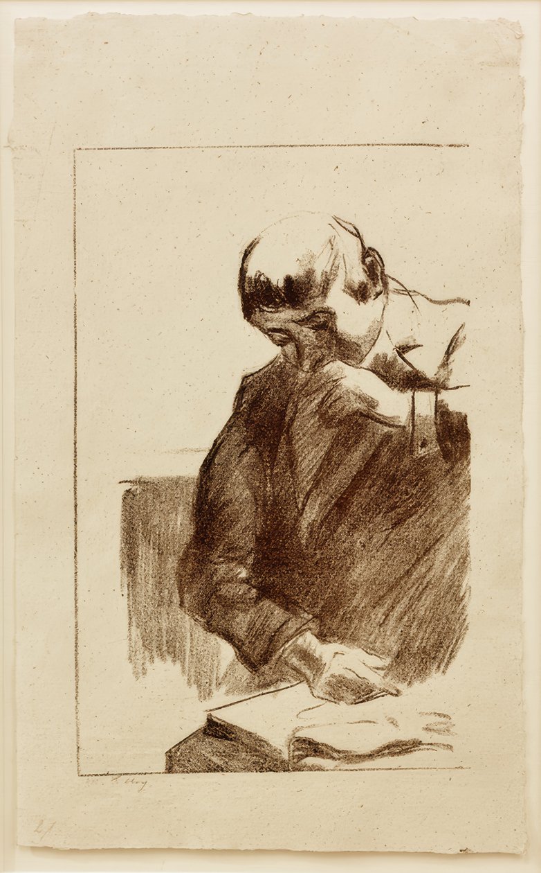Läsande man av Lesser Ury