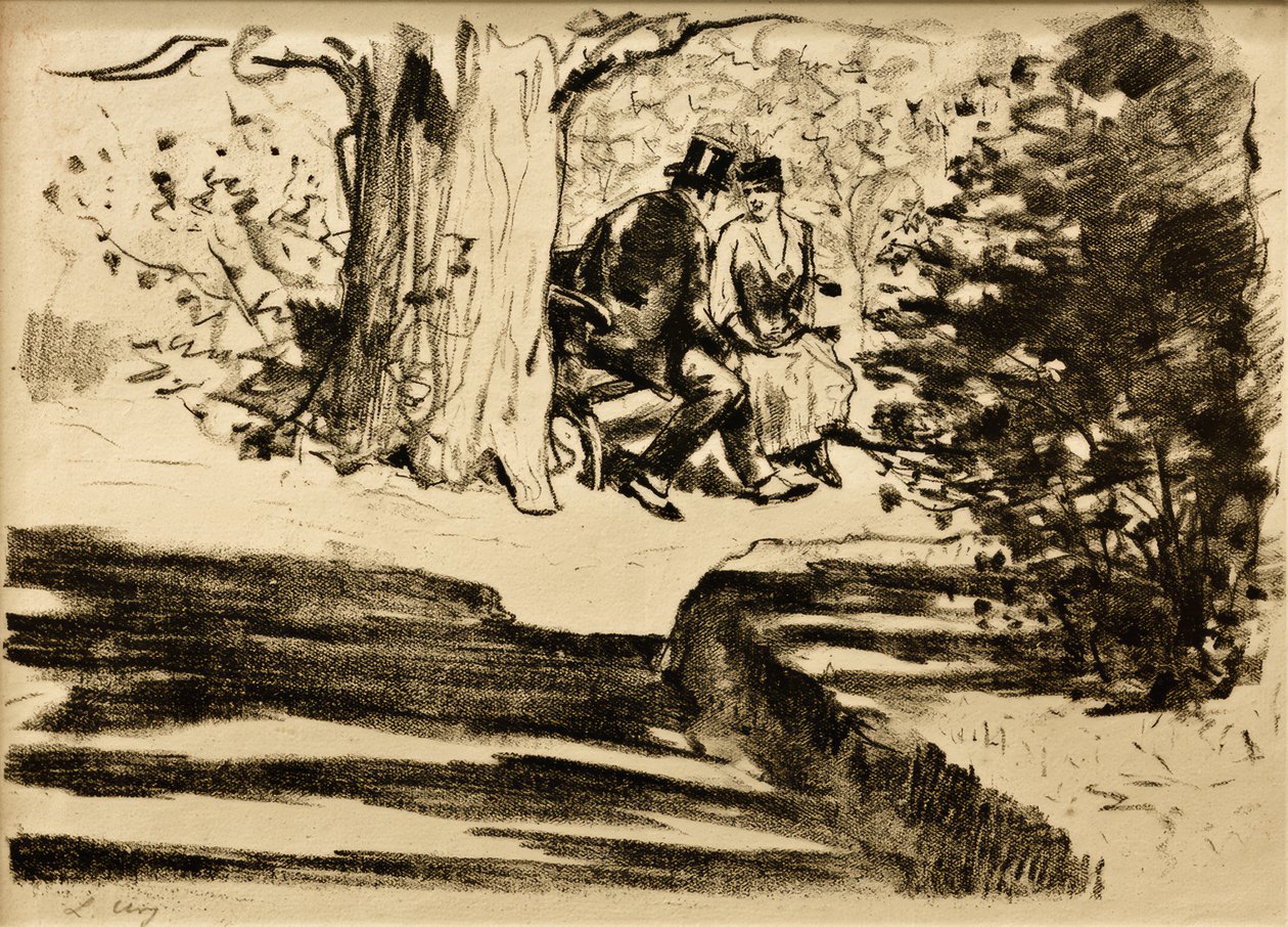 Par på bänken av Lesser Ury