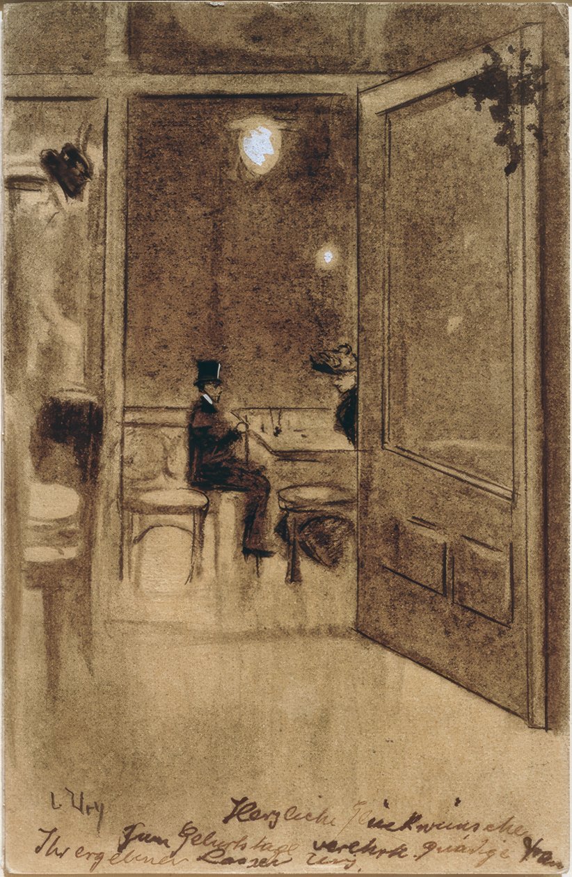 Café Bauer rum av Lesser Ury